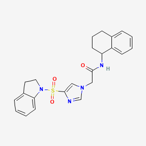 2-[4-(2,3-Dihydro-1H-indole-1-sulfonyl)-1H-imidazol-1-YL]-N-(1,2,3,4-tetrahydronaphthalen-1-YL)acetamide