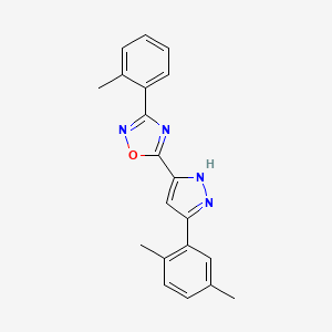 5-[3-(2,5-dimethylphenyl)-1H-pyrazol-5-yl]-3-(2-methylphenyl)-1,2,4-oxadiazole