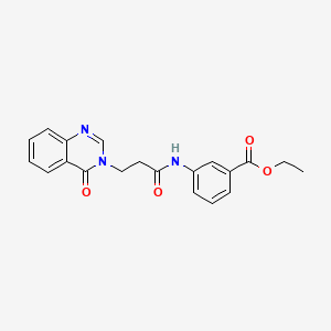 ethyl 3-{[3-(4-oxoquinazolin-3(4H)-yl)propanoyl]amino}benzoate