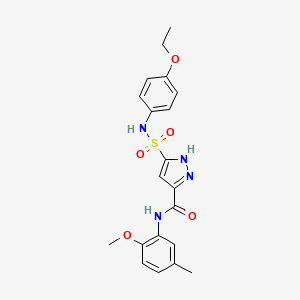 3-[(4-ethoxyphenyl)sulfamoyl]-N-(2-methoxy-5-methylphenyl)-1H-pyrazole-5-carboxamide