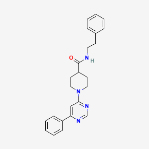 N-(2-phenylethyl)-1-(6-phenylpyrimidin-4-yl)piperidine-4-carboxamide