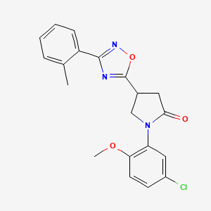 1-(5-Chloro-2-methoxyphenyl)-4-(3-(o-tolyl)-1,2,4-oxadiazol-5-yl)pyrrolidin-2-one