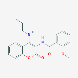 2-methoxy-N-[2-oxo-4-(propylamino)-2H-chromen-3-yl]benzamide