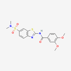 N-[6-(dimethylsulfamoyl)-1,3-benzothiazol-2-yl]-3,4-dimethoxybenzamide