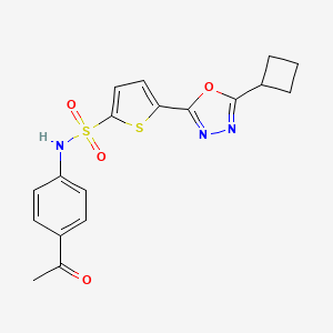 N-(4-acetylphenyl)-5-(5-cyclobutyl-1,3,4-oxadiazol-2-yl)thiophene-2-sulfonamide