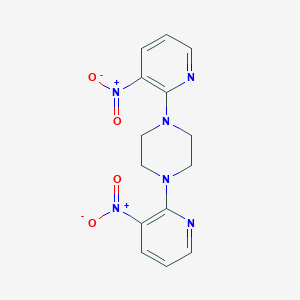 molecular formula C14H14N6O4 B112703 1,4-双(3-硝基吡啶-2-基)哌嗪 CAS No. 5086-48-6
