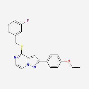 2-(4-Ethoxyphenyl)-4-[(3-fluorobenzyl)sulfanyl]pyrazolo[1,5-a]pyrazine