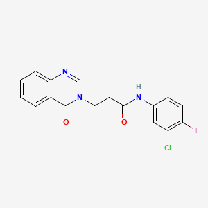 N-(3-chloro-4-fluorophenyl)-3-(4-oxoquinazolin-3(4H)-yl)propanamide