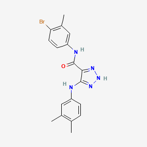 molecular formula C18H18BrN5O B11270354 N-(4-bromo-3-methylphenyl)-5-[(3,4-dimethylphenyl)amino]-1H-1,2,3-triazole-4-carboxamide 