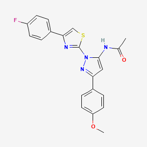 N-{1-[4-(4-fluorophenyl)-1,3-thiazol-2-yl]-3-(4-methoxyphenyl)-1H-pyrazol-5-yl}acetamide