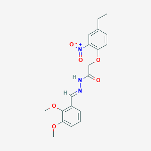 N'-[(E)-(2,3-dimethoxyphenyl)methylidene]-2-(4-ethyl-2-nitrophenoxy)acetohydrazide