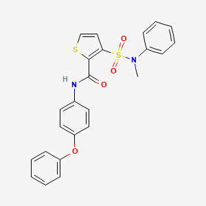 3-[methyl(phenyl)sulfamoyl]-N-(4-phenoxyphenyl)thiophene-2-carboxamide