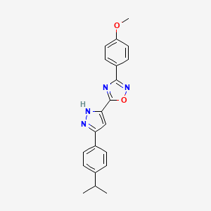 3-(4-methoxyphenyl)-5-{3-[4-(propan-2-yl)phenyl]-1H-pyrazol-5-yl}-1,2,4-oxadiazole