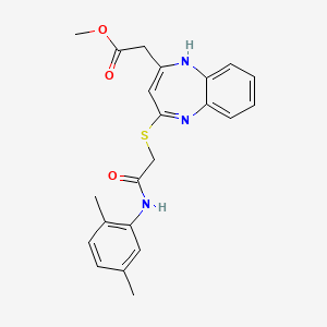 methyl [4-({2-[(2,5-dimethylphenyl)amino]-2-oxoethyl}sulfanyl)-1H-1,5-benzodiazepin-2-yl]acetate