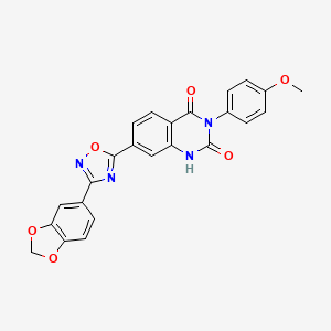 7-[3-(1,3-benzodioxol-5-yl)-1,2,4-oxadiazol-5-yl]-3-(4-methoxyphenyl)quinazoline-2,4(1H,3H)-dione