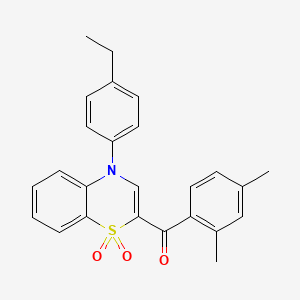 (2,4-dimethylphenyl)[4-(4-ethylphenyl)-1,1-dioxido-4H-1,4-benzothiazin-2-yl]methanone