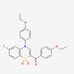 (4-ethoxyphenyl)[4-(4-ethoxyphenyl)-6-fluoro-1,1-dioxido-4H-1,4-benzothiazin-2-yl]methanone