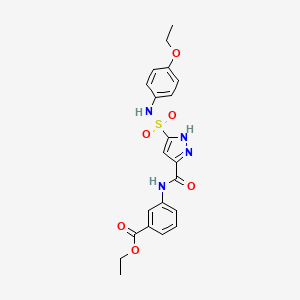 ethyl 3-[({3-[(4-ethoxyphenyl)sulfamoyl]-1H-pyrazol-5-yl}carbonyl)amino]benzoate