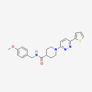 N-(4-methoxybenzyl)-1-(6-(thiophen-2-yl)pyridazin-3-yl)piperidine-4-carboxamide