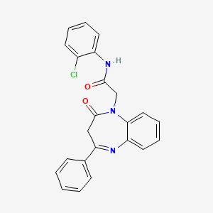 molecular formula C23H18ClN3O2 B11270595 N-(2-chlorophenyl)-2-(2-oxo-4-phenyl-2,3-dihydro-1H-1,5-benzodiazepin-1-yl)acetamide 