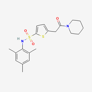 5-[2-Oxo-2-(piperidin-1-YL)ethyl]-N-(2,4,6-trimethylphenyl)thiophene-2-sulfonamide