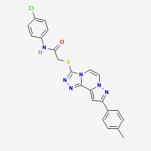 N-(4-Chlorophenyl)-2-{[9-(4-methylphenyl)pyrazolo[1,5-A][1,2,4]triazolo[3,4-C]pyrazin-3-YL]sulfanyl}acetamide