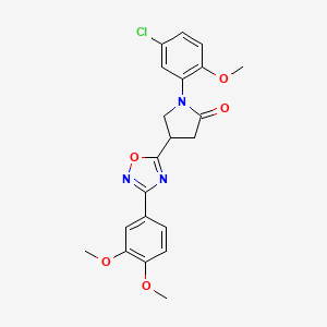 1-(5-Chloro-2-methoxyphenyl)-4-[3-(3,4-dimethoxyphenyl)-1,2,4-oxadiazol-5-yl]pyrrolidin-2-one