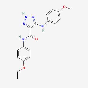 molecular formula C18H19N5O3 B11270719 N-(4-ethoxyphenyl)-5-[(4-methoxyphenyl)amino]-1H-1,2,3-triazole-4-carboxamide 