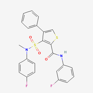 N-(3-fluorophenyl)-3-[(4-fluorophenyl)(methyl)sulfamoyl]-4-phenylthiophene-2-carboxamide