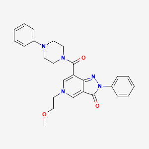 5-(2-Methoxyethyl)-2-phenyl-7-(4-phenylpiperazine-1-carbonyl)-2H,3H,5H-pyrazolo[4,3-C]pyridin-3-one