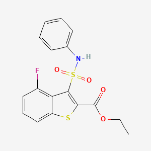 Ethyl 4-fluoro-3-(phenylsulfamoyl)-1-benzothiophene-2-carboxylate