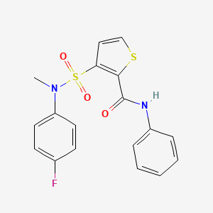 3-[(4-fluorophenyl)(methyl)sulfamoyl]-N-phenylthiophene-2-carboxamide