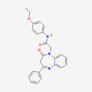 molecular formula C25H23N3O3 B11270767 N-(4-ethoxyphenyl)-2-(2-oxo-4-phenyl-2,3-dihydro-1H-1,5-benzodiazepin-1-yl)acetamide 