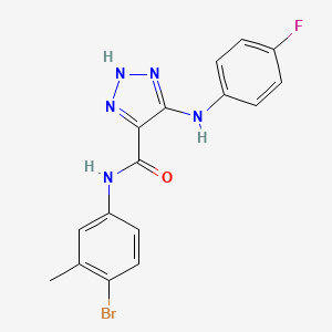 N-(4-bromo-3-methylphenyl)-5-[(4-fluorophenyl)amino]-1H-1,2,3-triazole-4-carboxamide