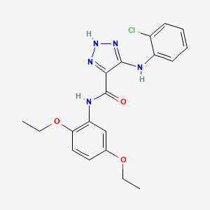 molecular formula C19H20ClN5O3 B11270793 5-[(2-chlorophenyl)amino]-N-(2,5-diethoxyphenyl)-1H-1,2,3-triazole-4-carboxamide 