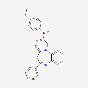 molecular formula C25H23N3O2 B11270891 N-(4-ethylphenyl)-2-(2-oxo-4-phenyl-2,3-dihydro-1H-1,5-benzodiazepin-1-yl)acetamide 