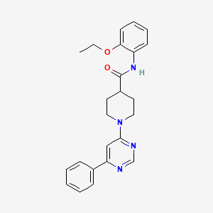 molecular formula C24H26N4O2 B11270903 N-(2-ethoxyphenyl)-1-(6-phenylpyrimidin-4-yl)piperidine-4-carboxamide 