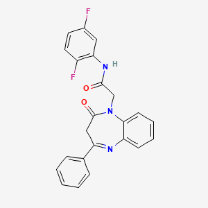 molecular formula C23H17F2N3O2 B11270908 N-(2,5-difluorophenyl)-2-(2-oxo-4-phenyl-2,3-dihydro-1H-1,5-benzodiazepin-1-yl)acetamide 