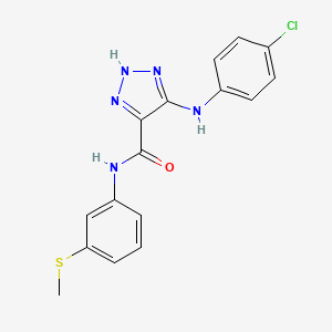 5-[(4-chlorophenyl)amino]-N-[3-(methylsulfanyl)phenyl]-1H-1,2,3-triazole-4-carboxamide