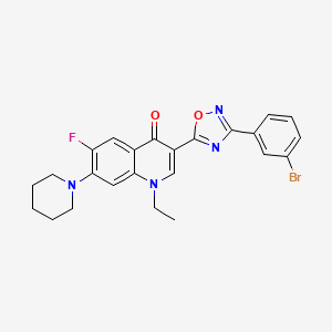 3-[3-(3-bromophenyl)-1,2,4-oxadiazol-5-yl]-1-ethyl-6-fluoro-7-(piperidin-1-yl)quinolin-4(1H)-one