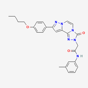 2-[9-(4-butoxyphenyl)-3-oxopyrazolo[1,5-a][1,2,4]triazolo[3,4-c]pyrazin-2(3H)-yl]-N-(3-methylphenyl)acetamide