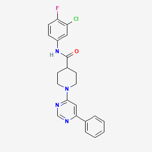 N-(3-chloro-4-fluorophenyl)-1-(6-phenylpyrimidin-4-yl)piperidine-4-carboxamide