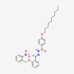 molecular formula C31H37N3O5 B11270997 4-(Decyloxy)-N'-[(E)-{2-[(2-nitrophenyl)methoxy]phenyl}methylidene]benzohydrazide 