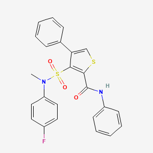 molecular formula C24H19FN2O3S2 B11271005 3-[(4-fluorophenyl)(methyl)sulfamoyl]-N,4-diphenylthiophene-2-carboxamide 