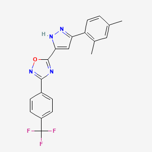 5-[3-(2,4-dimethylphenyl)-1H-pyrazol-5-yl]-3-[4-(trifluoromethyl)phenyl]-1,2,4-oxadiazole