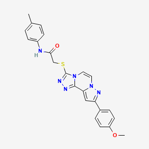 2-((9-(4-methoxyphenyl)pyrazolo[1,5-a][1,2,4]triazolo[3,4-c]pyrazin-3-yl)thio)-N-(p-tolyl)acetamide