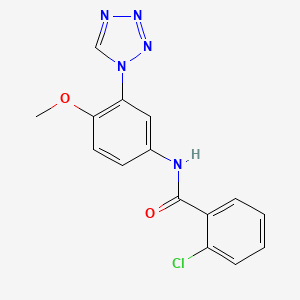 2-chloro-N-[4-methoxy-3-(1H-tetrazol-1-yl)phenyl]benzamide