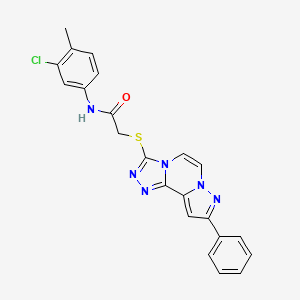 N-(3-chloro-4-methylphenyl)-2-((9-phenylpyrazolo[1,5-a][1,2,4]triazolo[3,4-c]pyrazin-3-yl)thio)acetamide