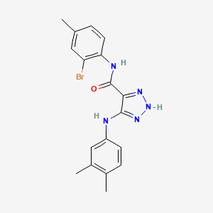 molecular formula C18H18BrN5O B11271194 N-(2-bromo-4-methylphenyl)-5-[(3,4-dimethylphenyl)amino]-1H-1,2,3-triazole-4-carboxamide 