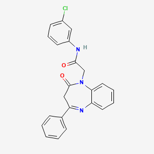 N-(3-chlorophenyl)-2-(2-oxo-4-phenyl-2,3-dihydro-1H-1,5-benzodiazepin-1-yl)acetamide